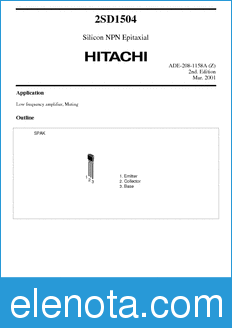 Hitachi 2SD1504 datasheet