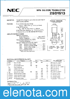 NEC 2SD1513 datasheet