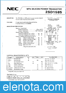 NEC 2SD1585 datasheet