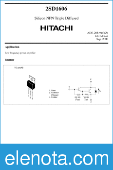 Hitachi 2SD1606 datasheet