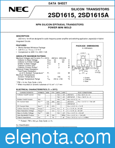 NEC 2SD1615 datasheet