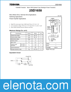Toshiba 2SD1658 datasheet