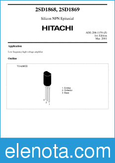 Hitachi 2SD1868 datasheet