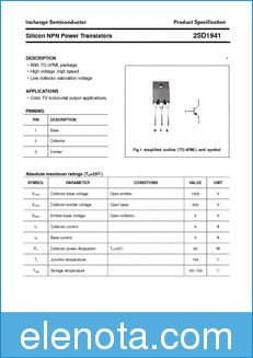 Inchange Semiconductor 2SD1941 datasheet