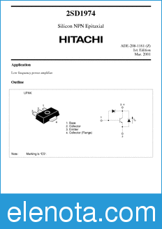 Hitachi 2SD1974 datasheet
