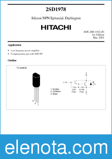 Hitachi 2SD1978 datasheet