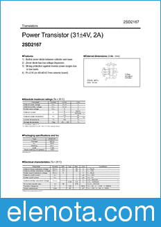 Rohm 2SD2167 datasheet