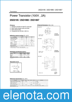 Rohm 2SD2195 datasheet