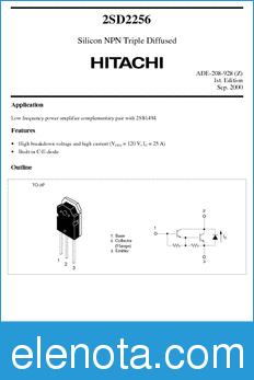 Hitachi 2SD2256 datasheet