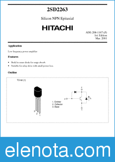 Hitachi 2SD2263 datasheet