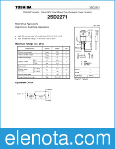 Toshiba 2SD2271 datasheet
