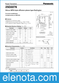 Panasonic 2SD2276 datasheet
