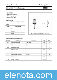 Inchange Semiconductor 2SD2331 datasheet