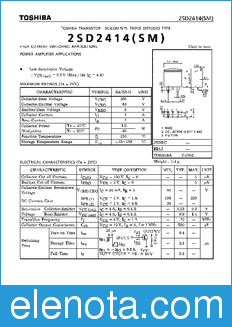 Toshiba 2SD2414(SM) datasheet