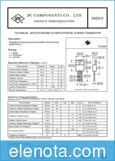 Dc Components 2SD313 datasheet