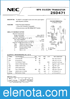 NEC 2SD471 datasheet