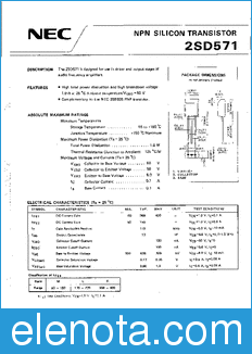 NEC 2SD571 datasheet