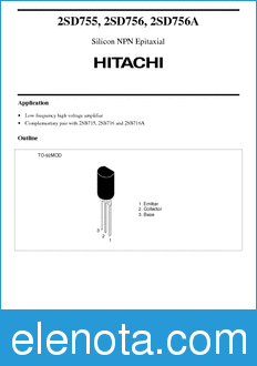 Hitachi 2SD755 datasheet