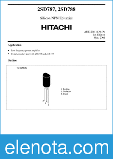 Hitachi 2SD787 datasheet