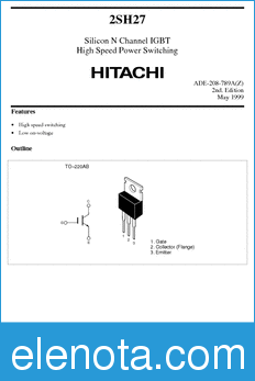 Hitachi 2SH27 datasheet