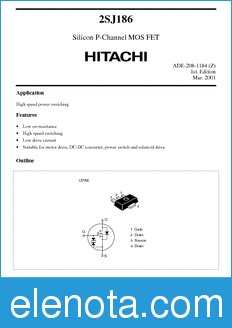 Hitachi 2SJ186 datasheet