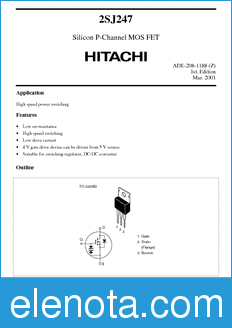 Hitachi 2SJ247 datasheet