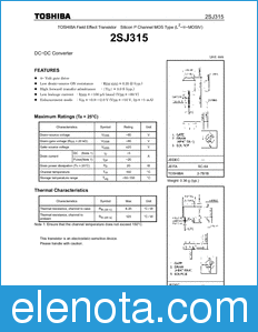 Toshiba 2SJ315 datasheet