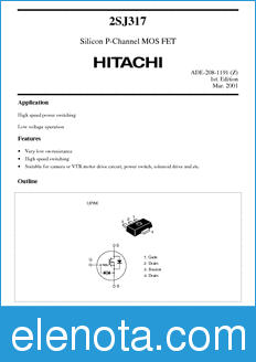Hitachi 2SJ317 datasheet