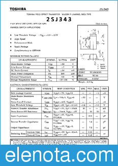 Toshiba 2SJ343 datasheet