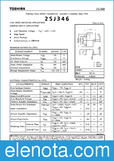 Toshiba 2SJ346 datasheet