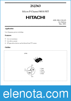 Hitachi 2SJ363 datasheet