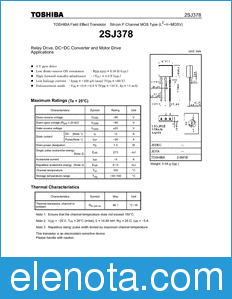 Toshiba 2SJ378 datasheet