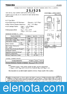 Toshiba 2SJ525 datasheet