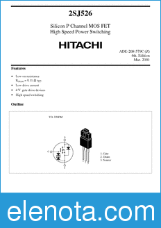Hitachi 2SJ526 datasheet