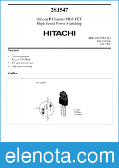 Hitachi 2SJ547 datasheet
