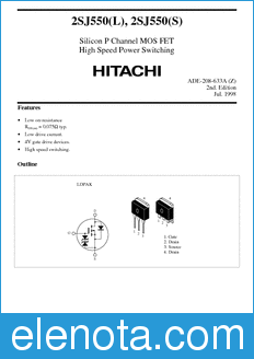 Hitachi 2SJ550(L) datasheet