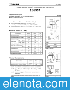 Toshiba 2SJ567 datasheet