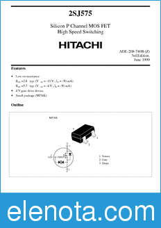 Hitachi 2SJ575 datasheet
