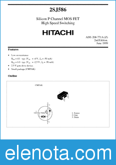 Hitachi 2SJ586 datasheet