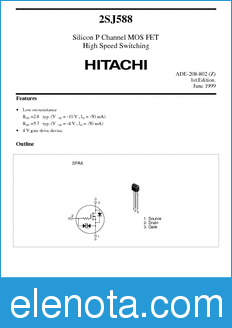 Hitachi 2SJ588 datasheet