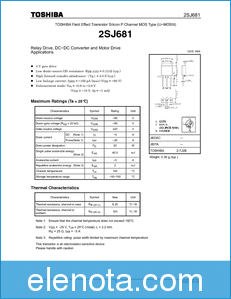 Toshiba Semiconductor 2SJ681 datasheet