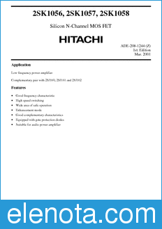 Hitachi 2SK1056 datasheet