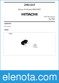 Hitachi 2SK1215 datasheet