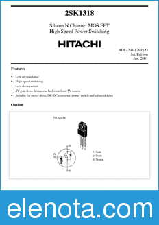 Hitachi 2SK1318 datasheet