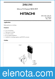 Hitachi 2SK1341 datasheet