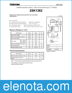 Toshiba 2SK1382 datasheet