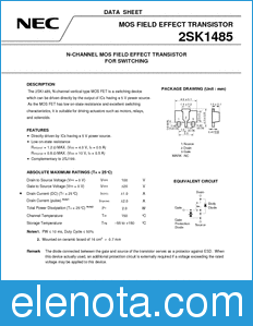 NEC 2SK1485 datasheet