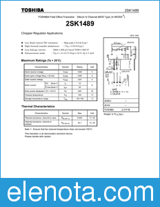 Toshiba 2SK1489 datasheet