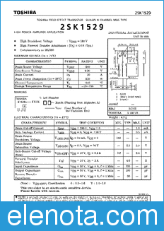 Toshiba 2SK1529 datasheet
