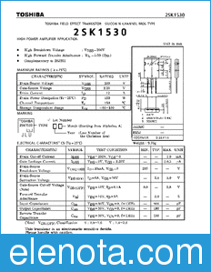 Toshiba 2SK1530 datasheet